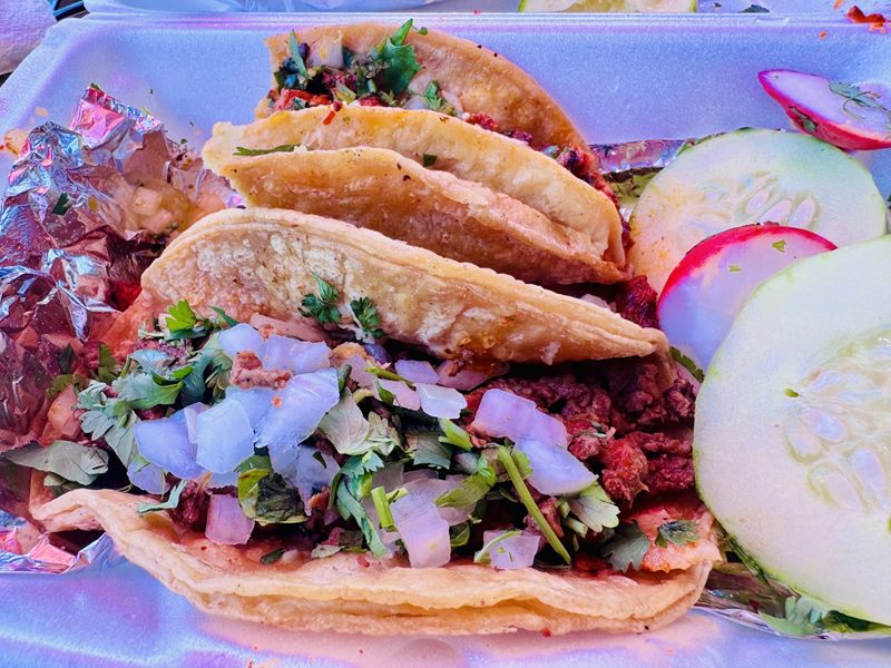 Tacos Los Plebes food